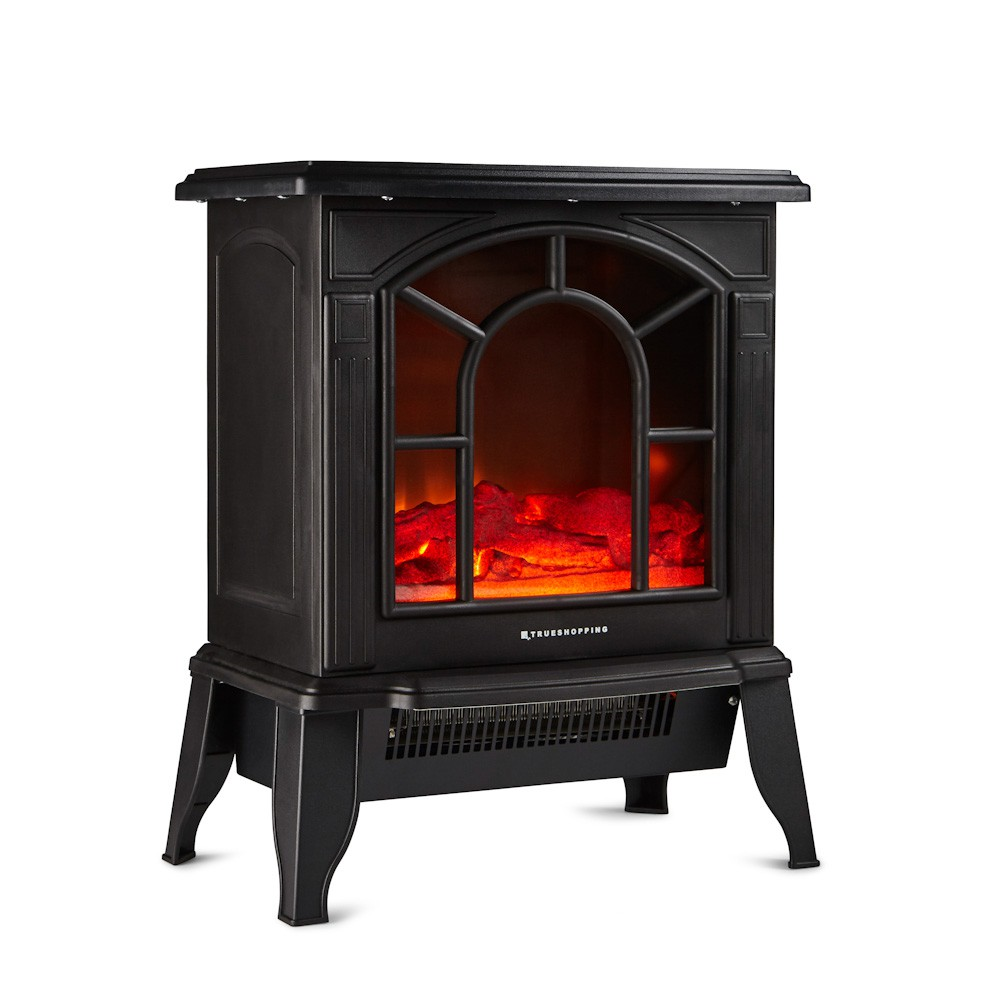 Image of Freestanding 1800W Electric Wood Burner Fireplace with Flame Effect